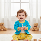 خرید آنلاین سرویس باز نوزادی پنبه طرح حیوانات | مناسب ۳ تا ۱۲ ماهگی | فروشگاه پوشاک بی بی ست