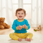 خرید آنلاین سرویس باز نوزادی پنبه طرح حیوانات | مناسب ۳ تا ۱۲ ماهگی | فروشگاه پوشاک بی بی ست