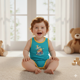 خرید آنلاین سرویس باز نوزادی پنبه طرح حیوانات | مناسب ۳ تا ۱۲ ماهگی | فروشگاه پوشاک بی بی ست