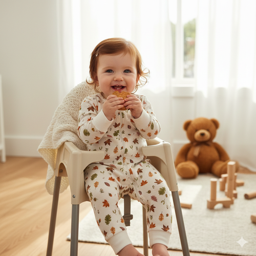 خرید سرهمی نوزادی دخترانه زیپی نخی طرح برگ ریزون از برند h&m مناسب نوزاد بدو تولد تا 3 سالگی رنگبندی ندارد