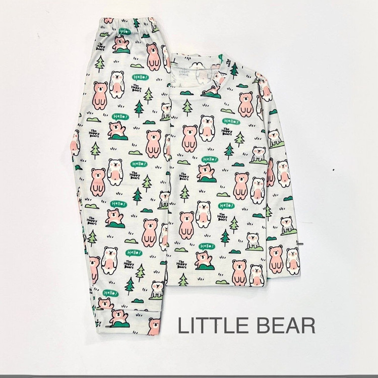 خرید آنلاین ست راحتی بچگانه طرح خرس شاد سایزبندی 35 تا 45 مناسب سنین 1 تا 4 سالگی / فروشگاه بی بی ست