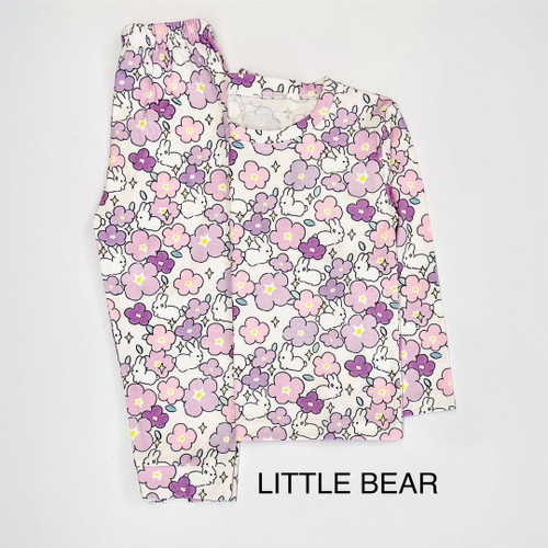 خرید آنلاین ست راحتی بچگانه طرح گل و خرگوش سایز 35 تا 45 مناسب سنین 1 تا 4 سال / فروشگاه بی بی ست