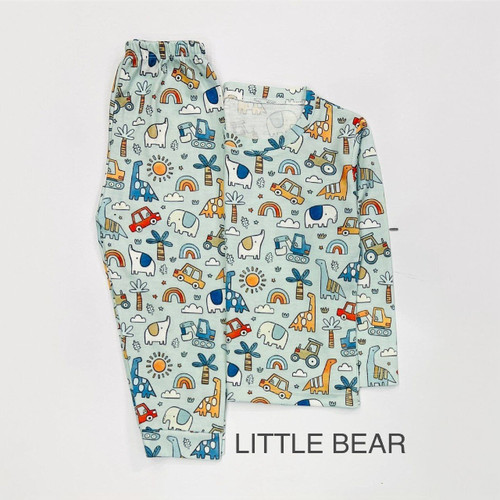 خرید آنلاین ست راحتی بچگانه طرح حیوانات و ماشین ها سایز 35 تا 45 مناسب سنین 1 تا 4 سال / فروشگاه بی بی ست