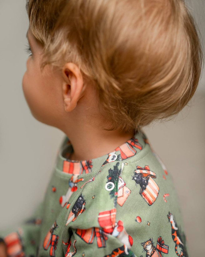 خرید آنلاین ست لباس راحتی بچگانه پنبه طرح کریسمس | سایز 6 ماه تا 4 سالگی | فروشگاه پوشاک بیبی ست