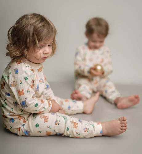 خرید آنلاین ست لباس راحتی بچگانه پنبه طرح زوو | سایز 6 ماه تا 4 سالگی | فروشگاه پوشاک بیبی ست