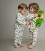 خرید آنلاین ست لباس راحتی بچگانه پنبه طرح دایناسورهای رنگی | سایز 6 ماه تا 4 سالگی | فروشگاه بیبی ست