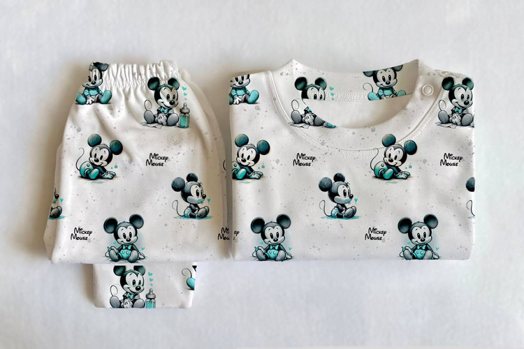 خرید آنلاین ست لباس راحتی بچگانه پنبه طرح میکی | سایز 6 ماه تا 4 سالگی | فروشگاه بیبی ست