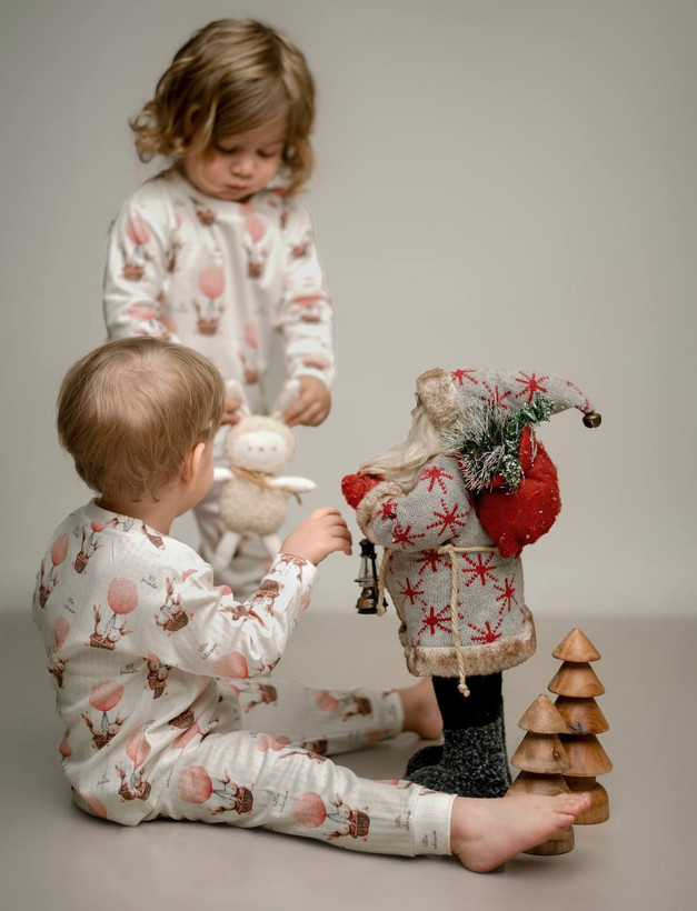 خرید آنلاین ست لباس راحتی بچگانه پنبه طرح بالون | سایز 6 ماه تا 4 سالگی | فروشگاه پوشاک بیبی ست