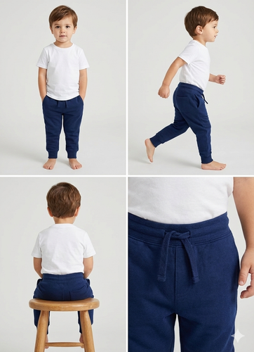 شلوار اسلش بچگانه جنس نخی با سایز 2 تا 10 سال | رنگ سورمهای شیک | پارچه خنک و قابل تنفس | مناسب مهدکودک و مهمانی - ارسال سریع پستی به تمام نقاط کشور