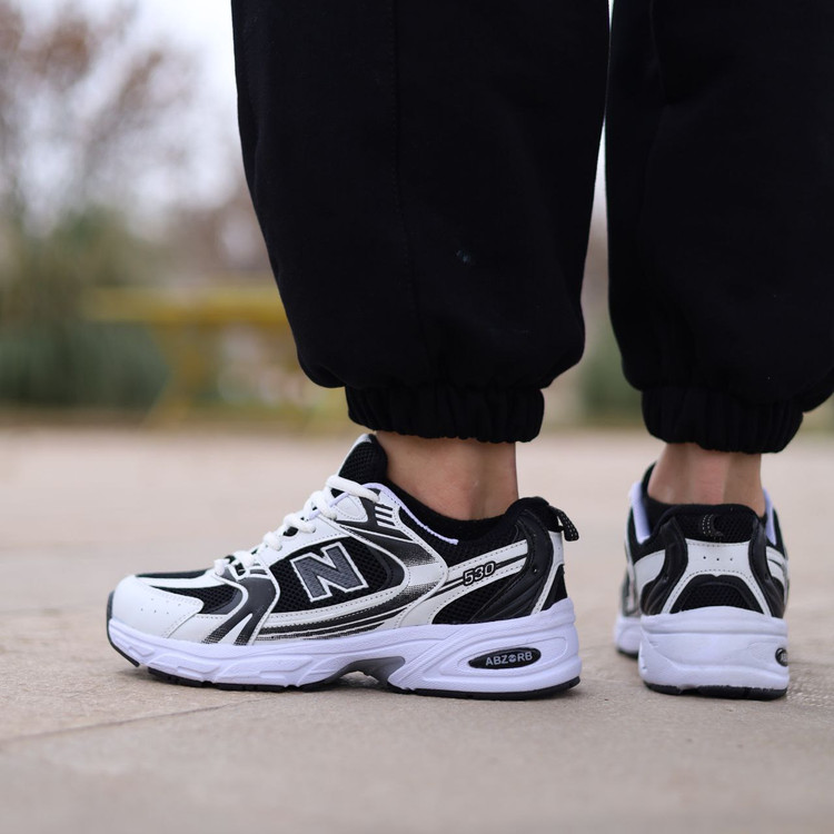 کتونی سفید مشکی نیو بالانس