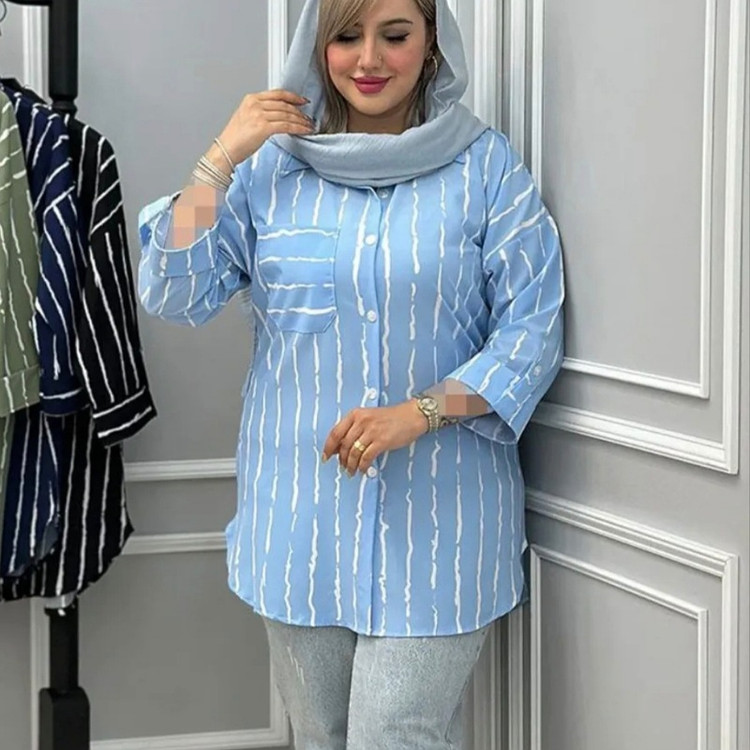 شومیز راه راه پری ابی