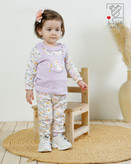 سرویس تکهای نوزادی دخترانه پنبه طرح السا برند اسپیکو | مناسب نوزاد تا یکسال