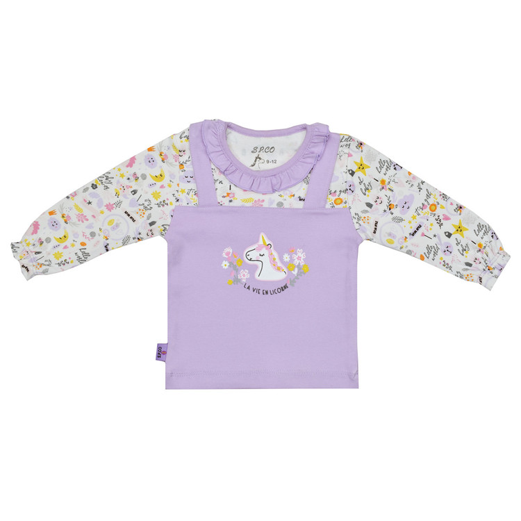 سرویس تکهای نوزادی دخترانه پنبه طرح السا برند اسپیکو | مناسب نوزاد تا یکسال