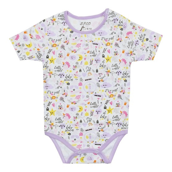 سرویس تکهای نوزادی دخترانه پنبه طرح السا برند اسپیکو | مناسب نوزاد تا یکسال