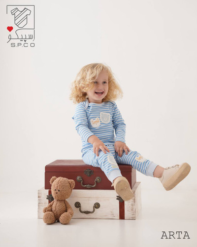 سرویس تکهای نوزادی پسرانه پنبه طرح آرتا برند اسپیکو | ست نوزادی نرم و ضدحساسیت تا یکسال