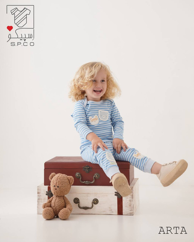 سرویس تکهای نوزادی پسرانه پنبه طرح آرتا برند اسپیکو | ست نوزادی نرم و ضدحساسیت تا یکسال