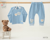 سرویس تکهای نوزادی پسرانه پنبه طرح آرتا برند اسپیکو | ست نوزادی نرم و ضدحساسیت تا یکسال