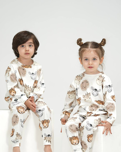 خرید بلوز و شلوار بچگونه جنس پنبه چاپ روباه و راکون سایزبندی 35 تا 60 مناسب 1.5 تا 8 سالگی