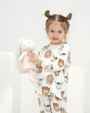 خرید بلوز و شلوار بچگونه جنس پنبه چاپ روباه و راکون سایزبندی 35 تا 60 مناسب 1.5 تا 8 سالگی