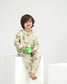 خرید لباس راحتی مادر و کودک جنس پنبه چاپ حیوانات سبز مناسب سنین 1.5 تا 8 سال و سایز free مناسب 36 تا 48