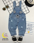 خرید بیلر جین بچگانه طرح موش موشی| سرهمی جین پسرانه و دخترانه | رنگبندی آبی