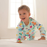 خرید ست لباس راحتی بچگانه پنبه طرح ابرهای رنگی | سایز 6 ماه تا 4 سالگی | فروشگاه بیبی ست