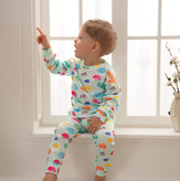 خرید ست لباس راحتی بچگانه پنبه طرح ابرهای رنگی | سایز 6 ماه تا 4 سالگی | فروشگاه بیبی ست