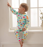 خرید ست لباس راحتی بچگانه پنبه طرح ابرهای رنگی | سایز 6 ماه تا 4 سالگی | فروشگاه بیبی ست