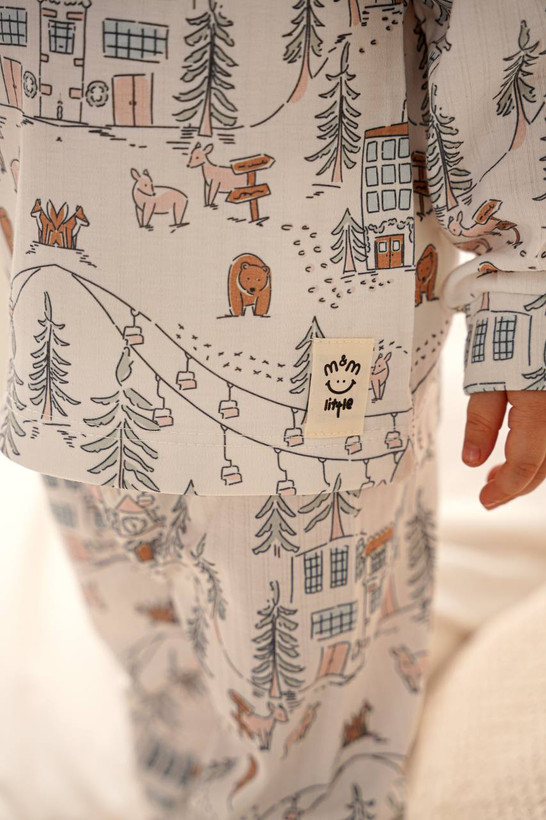 خرید ست لباس راحتی بچگانه پنبه طرح جشن کوهستان | سایز 6 ماه تا 4 سالگی | فروشگاه بیبی ست