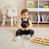 خرید بیلر جین بچگانه طرح گلدوزی سگ کلاه دار | سرهمی جین پسرانه و دخترانه | رنگبندی آبی و ذغالی