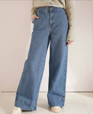 شلوار جین کاغذی کمر کشی فول بگ زنانه برند Primark محصول انگلیس مناسب سایز 36 تا 46