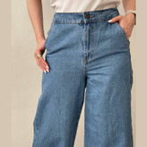 شلوار جین کاغذی کمر کشی فول بگ زنانه برند Primark محصول انگلیس مناسب سایز 36 تا 46