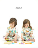 خرید لباس راحتی مادر و کودک جنس پنبه چاپ دایناسوری مناسب سنین 1.5 تا 8 سال و سایز free مناسب 36 تا 48