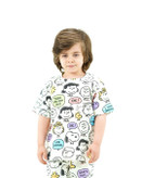 خرید لباس راحتی مادر و کودک جنس پنبه چاپ اسنوپی مناسب سنین 1.5 تا 8 سال و سایز free مناسب 36 تا 48