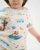 خرید لباس راحتی مادر و کودک جنس پنبه چاپ خرس مناسب سنین 1.5 تا 8 سال و سایز free مناسب 36 تا 48