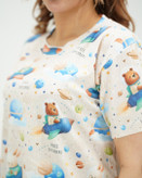 خرید لباس راحتی مادر و کودک جنس پنبه چاپ خرس مناسب سنین 1.5 تا 8 سال و سایز free مناسب 36 تا 48