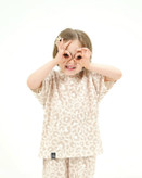 خرید لباس راحتی مادر و کودک جنس پنبه چاپ پلنگی مناسب سنین 1.5 تا 8 سال و سایز free مناسب 36 تا 48