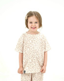 خرید لباس راحتی مادر و کودک جنس پنبه چاپ پلنگی مناسب سنین 1.5 تا 8 سال و سایز free مناسب 36 تا 48