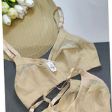 سوتین توری سایز 95.100رنگ کرم