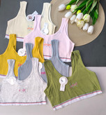 نیم تنه دخترانه نخی کبریتی سه لایه پایین کار کش اسپرت