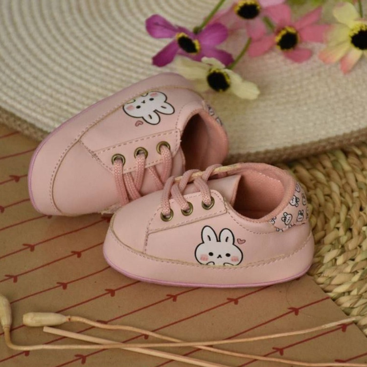 خرید اینترنتی پاپوش نوزادی کتونی ونس Vans صورتی سایز نوزاد تا 18 ماهگی (10.5 تا 12.5 سانتیمتر)