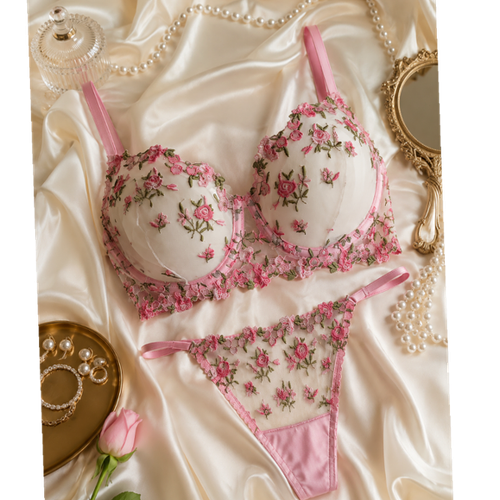 خرید سوتین گلدوزی تور گلدار زنانه فنردار سایز 75 تا 90 | شیک و ظریف